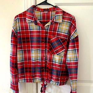 Cropped Thick Plaid Flannel